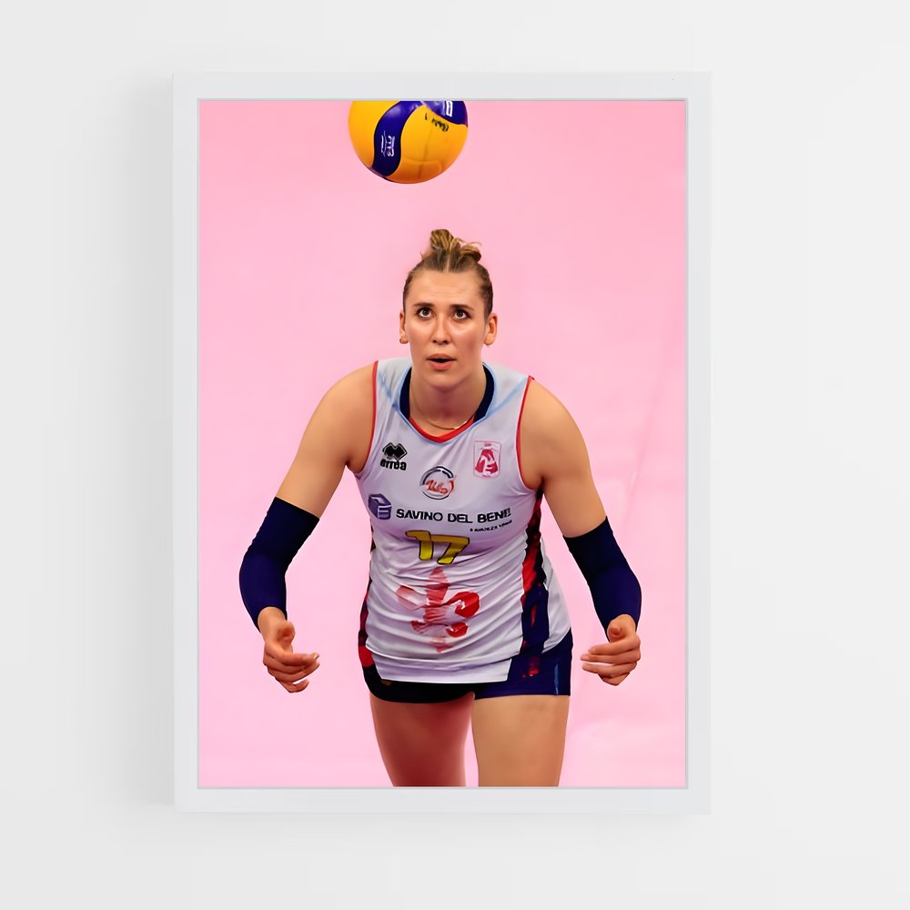 Poster Saut de Championne – affiche Volleyball (vue 3)